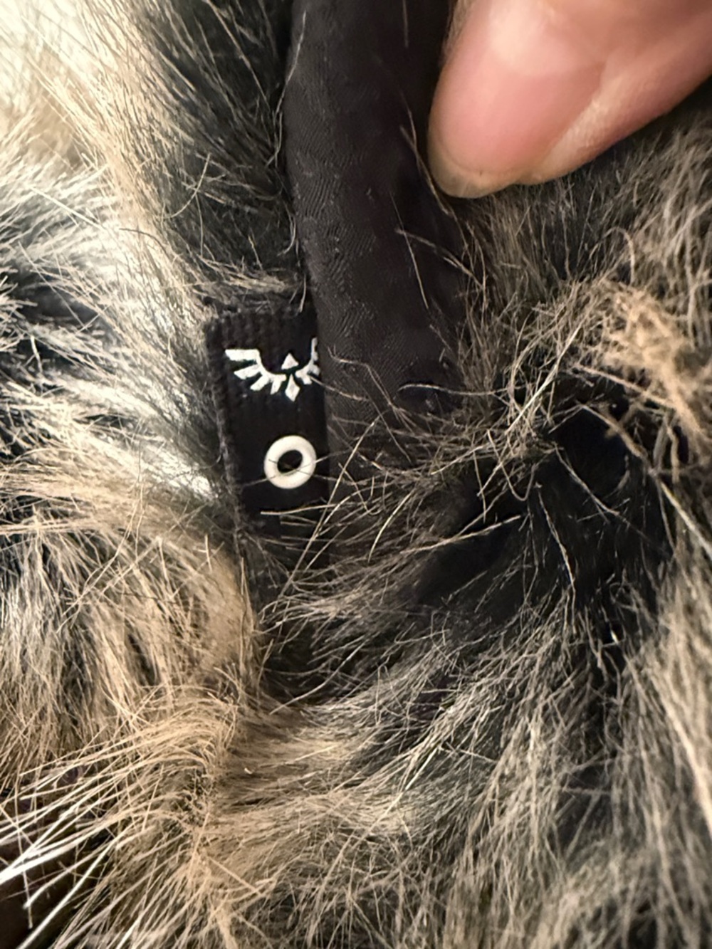 Vintage SPIRITHOODS 2019 Grey Wolf Med Classic Vegan Fur Peacoat Double Breasted - Picture 5 of 17
